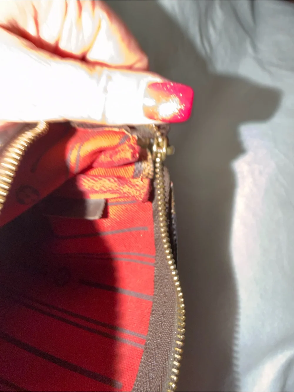 Louis Vuitton Trunks & Bags Damier Ebene Mini Pochette w/LV Branded Chain Strap